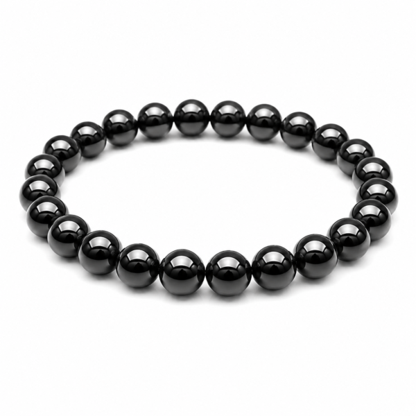 Natural Silver Hematite Bracelet – Grounding, Strength & Mental Clarity